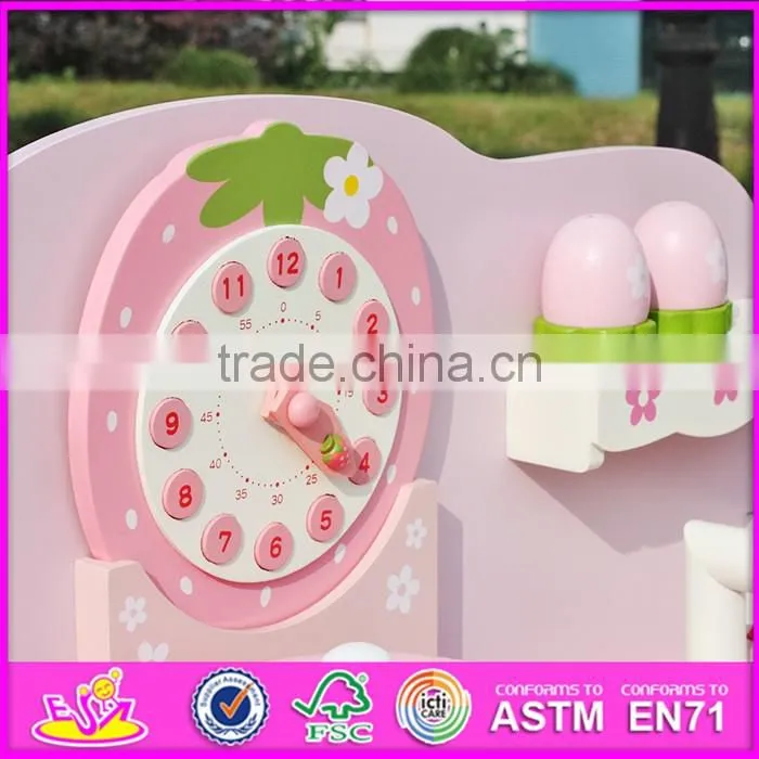 2016 new design preschool home play wooden strawberry kitchen set for toddlers W10C148
