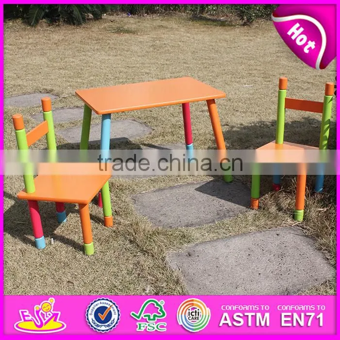 2015 Garden sets table and chair for kids,wooden toy table and chair for children,High quality table and chair for baby WO8G086