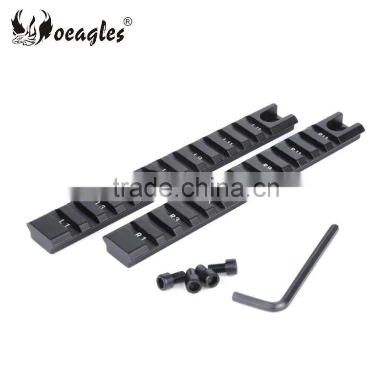 Oeagles D002 Picatinny Rail 21mm Rail for Rilfe Flashlight Scope Mount Weaver,1 pair
