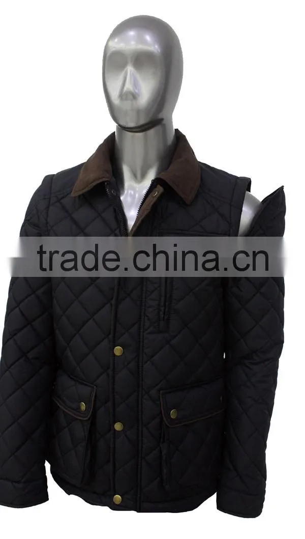 ALIKE quilted jacket man jacket with detachable sleeves