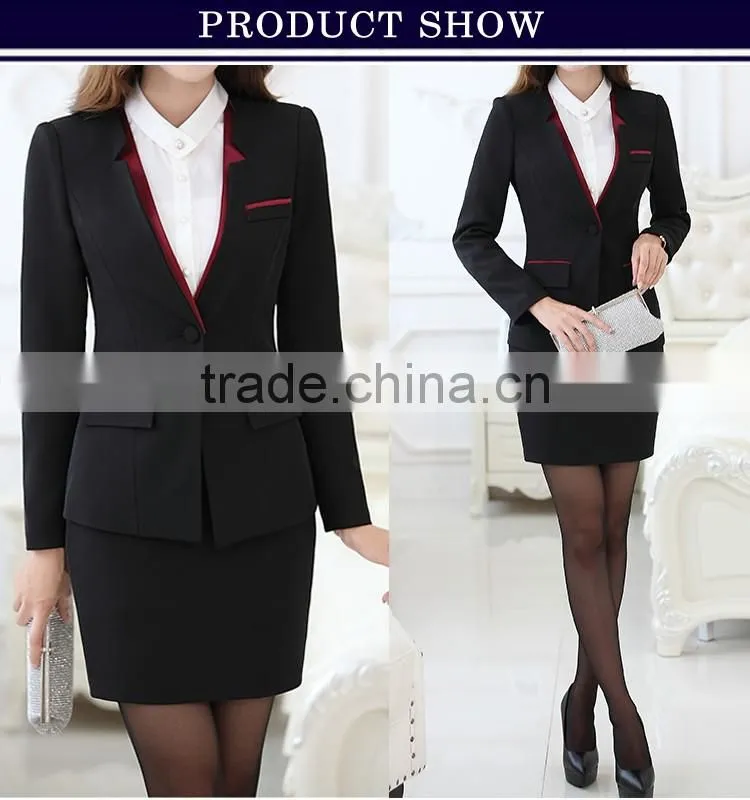 2017 hot sale ladies suits office uniform designs for women