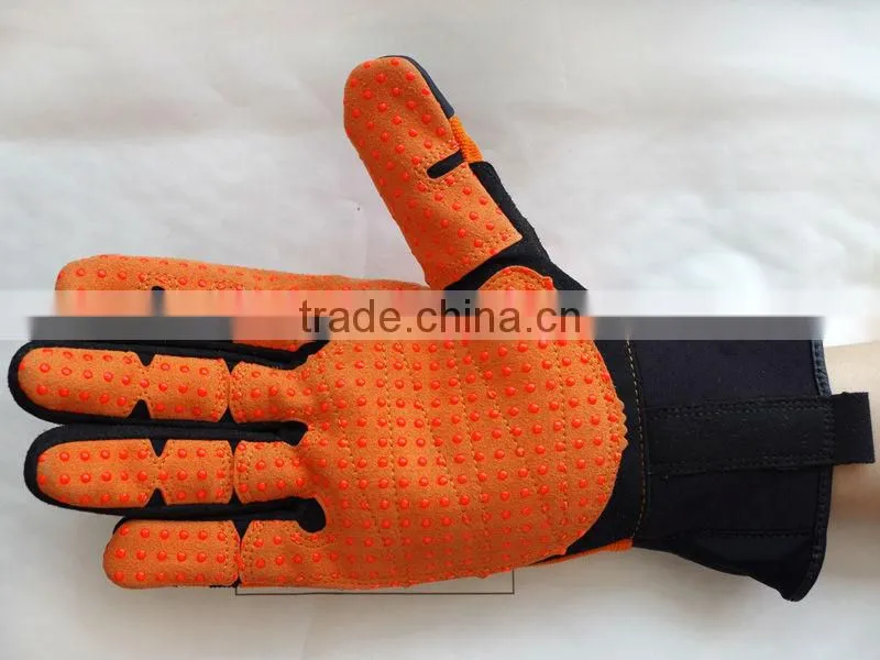 Seibertron High-vis Waterproof style impact protection work glove en388 Hi Vis Palm working mechanical gloves