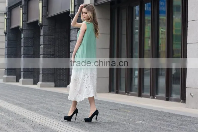 women's gradient summer dress sleeveless dress