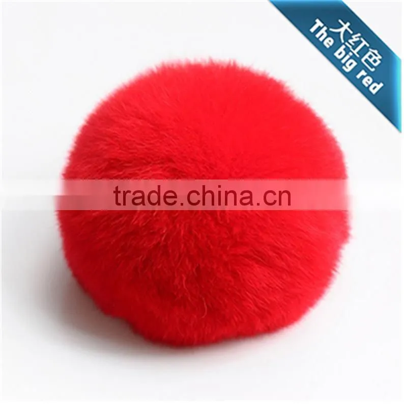 Brand new rabbit fur pom ball keychain with high quality tmq-157