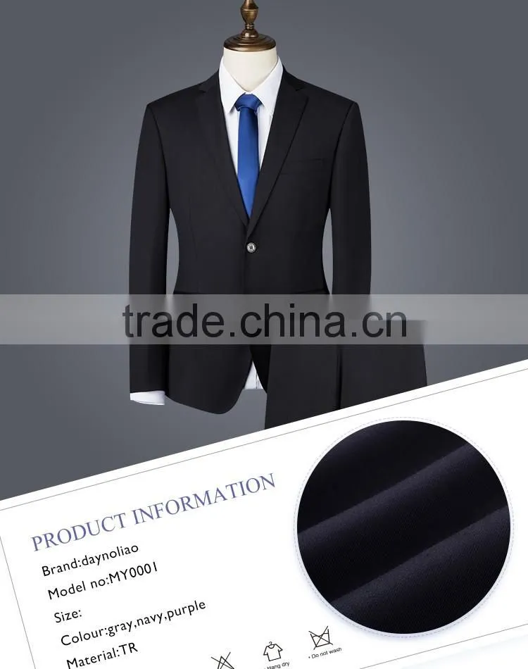 Daynoliao Black Offie Business suits Intalia style Suit for men