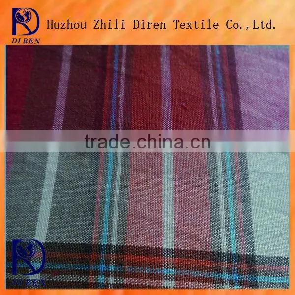 100% cotton 60S double braid flannelette herringbone check fabric