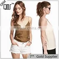 Wholesale back cutout dropped armholes stringer loose yoga gym tank top