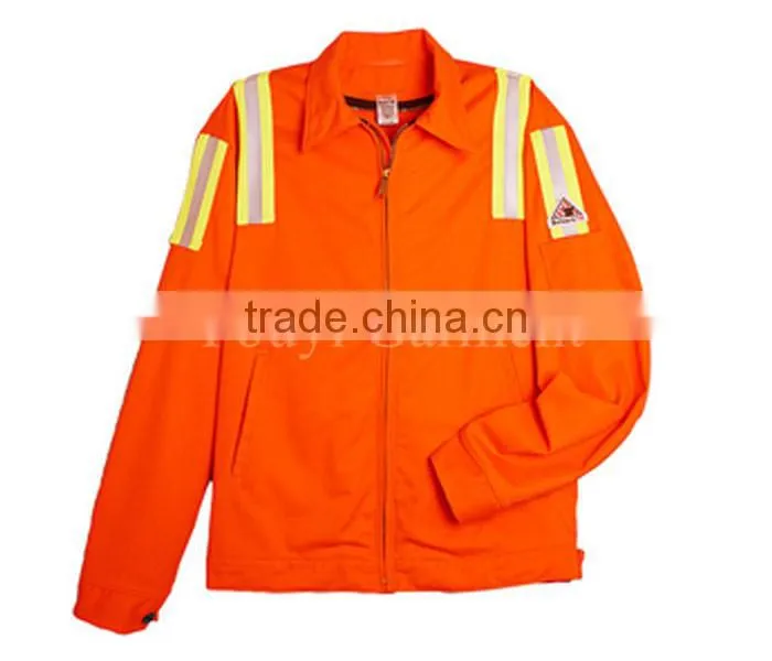 high visibility taped turn down collar rip-stop workwear jacket