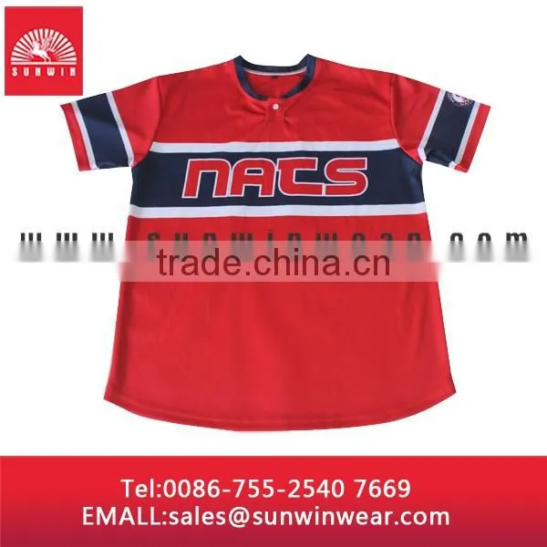 wholesale baseball shirts/ sportswear type custom baseball jersey