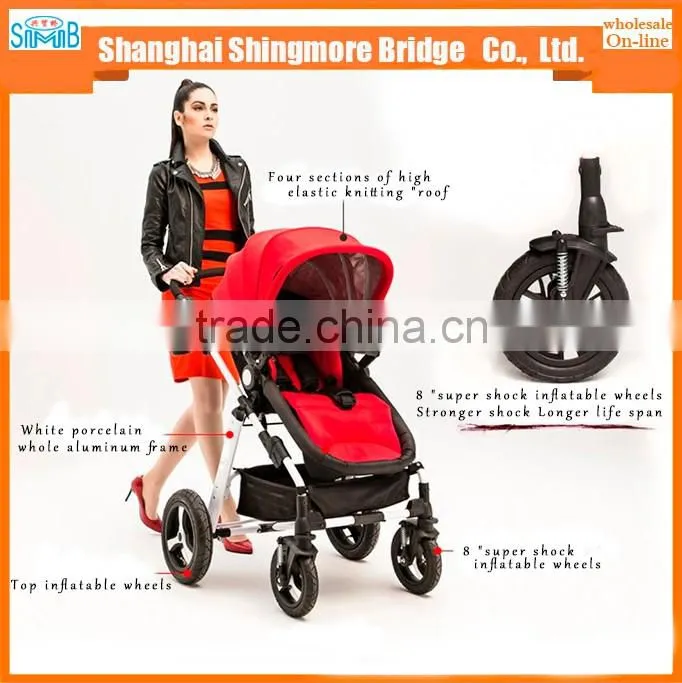 China baby stroller manufacturer best price wholesale luxury Aluminum Alloy frame baby stroller 3 in 1
