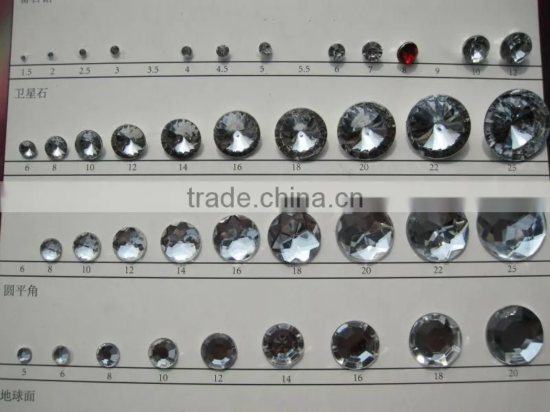 12x12mm sew on triangle acrylic rhinestone