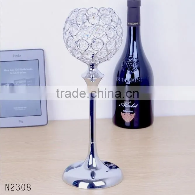 Hot Sale crystal candle holders wedding table decorations