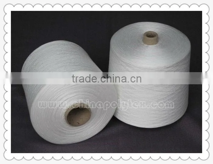 close virgin polyester spun yarn 18S,20S,24S,30S,32S,40S,50S