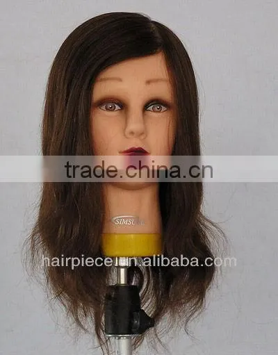wholesale mannequin head, hairdresser training head, human hair mannequin head
