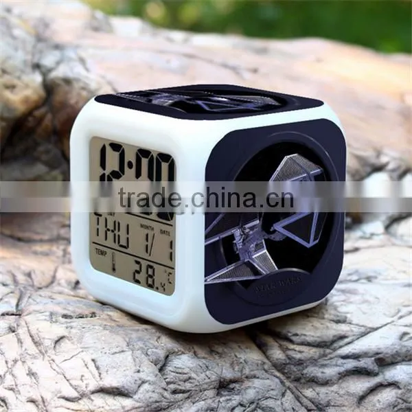 Super Hot Selling LED Digital Clock Clock for Kids gift ,promotion 7 Colors Changing colorful Alarm Clock