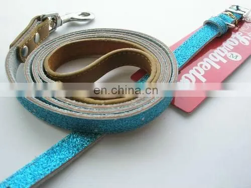 genunin leather fantasy diamond dog collar