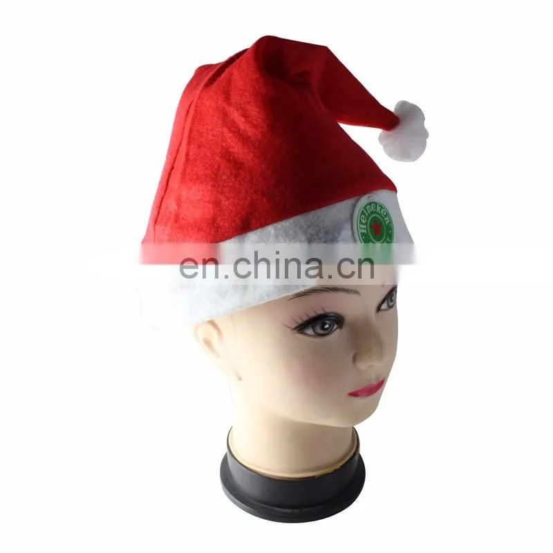 Best seller led lighted glow hat Christmas hat for promotion Flashing Santa Cluas Hat