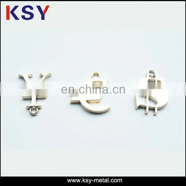 Gold custom made stamped metal charms