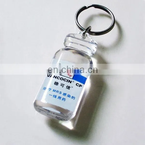 Promotion mini beer bottle keychain factory