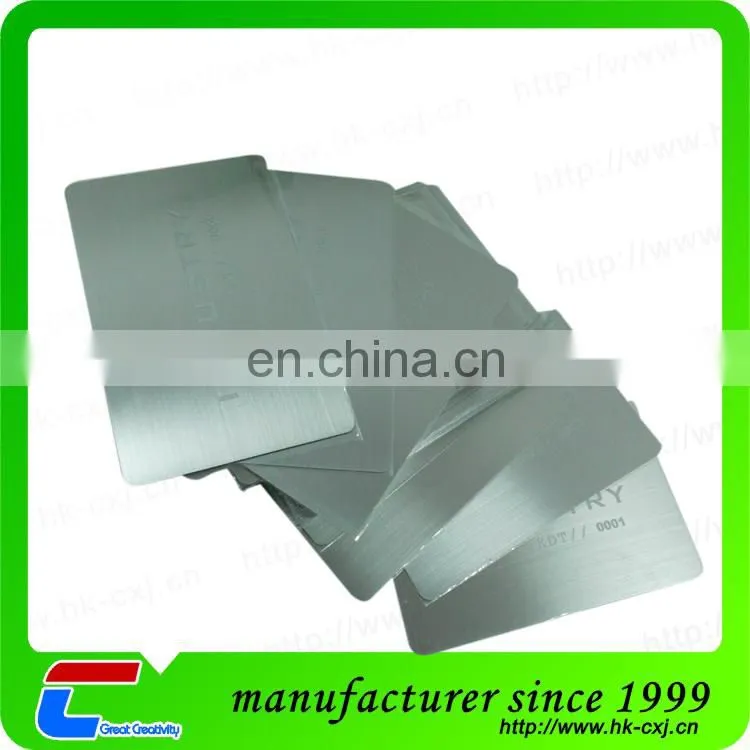 Blank metal business cards/Black metal business cards