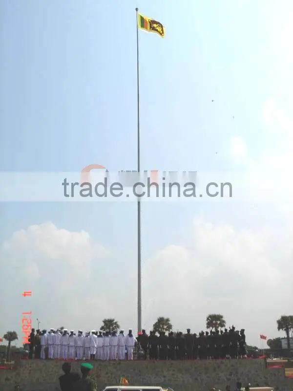 Olympic Village Flag Poles-Manual external halyard tapered flag pole