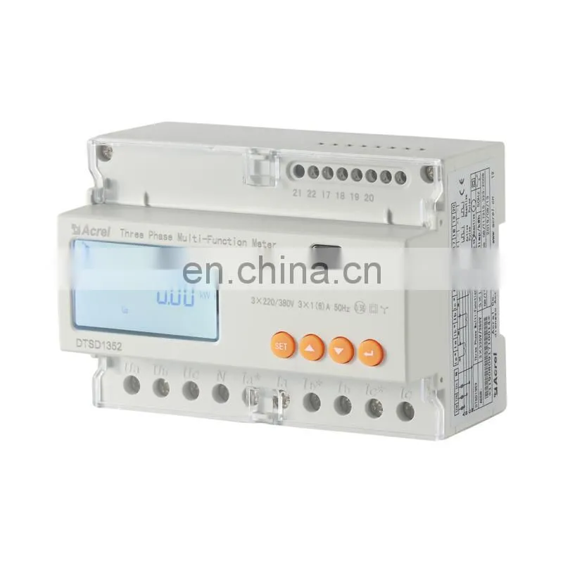 Acrel DIN rail three phase KWH energy power meter ADL3000-E/C with RS485 communication