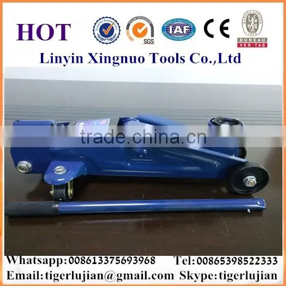 2016 arrival hot selling in China famous brand name Xingnuo 2-ton capacity car hydraulic blue color portable car lift jack