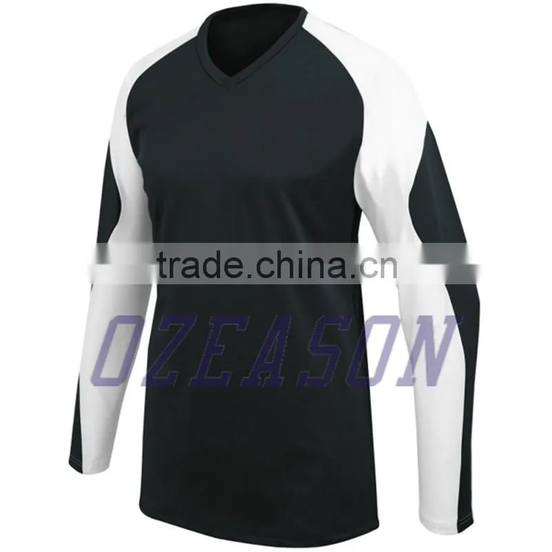 Wholesale fashion plain long sleeve volleyball jerseys for women