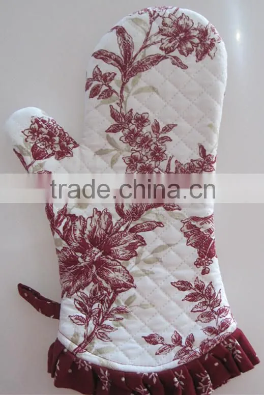 printed quilted cotton fabric kitchen microwave oven glove