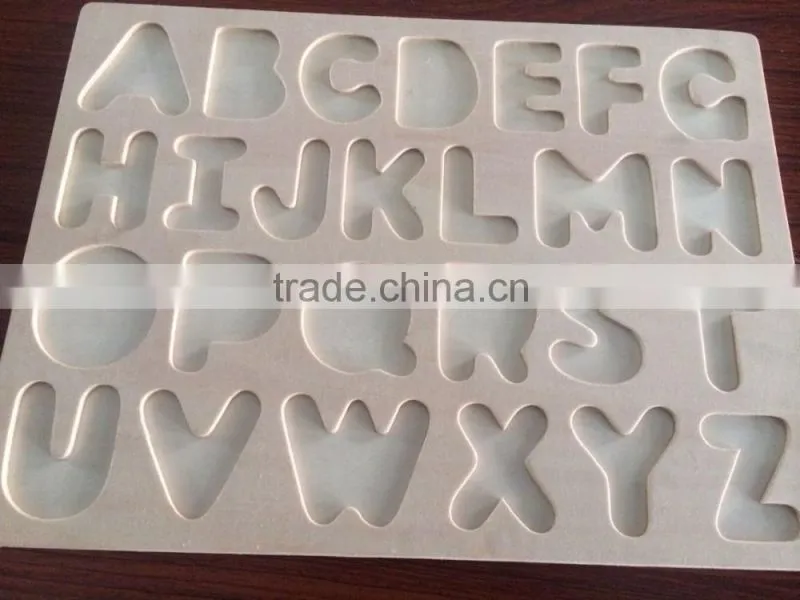 2015 The Natural Process Of Wooden Puzzles Toy Most Popular Kids Learning Letters