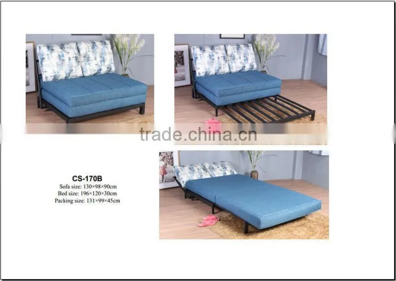 Leisure Fabric Metal Loveseats Sofa Bed
