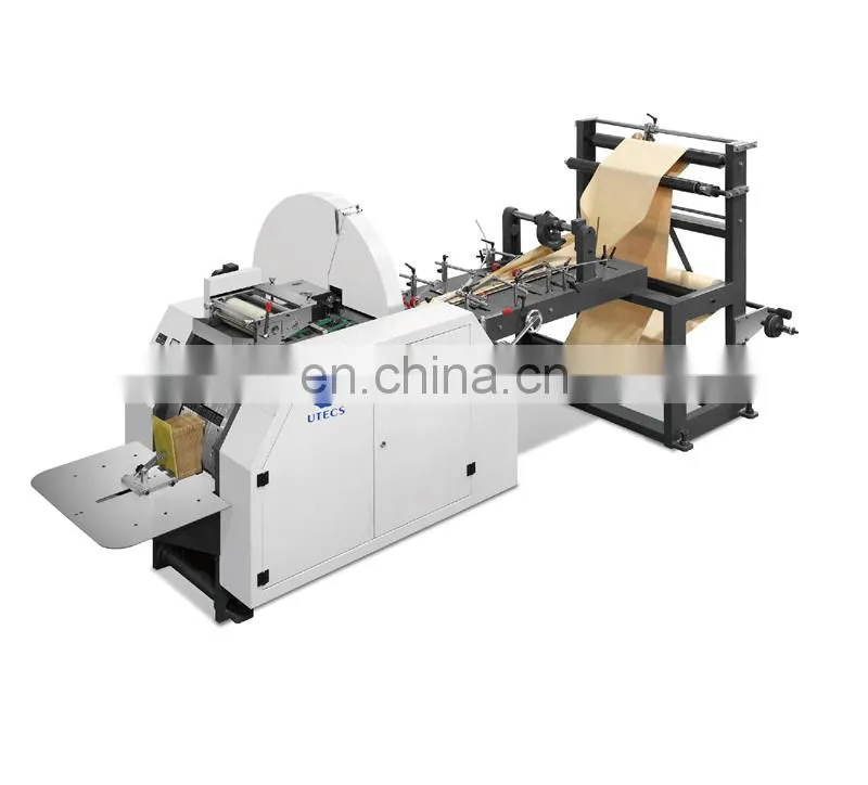 HD400E Automatic degradable v-shaped sharp flat bottom paper bag making machine