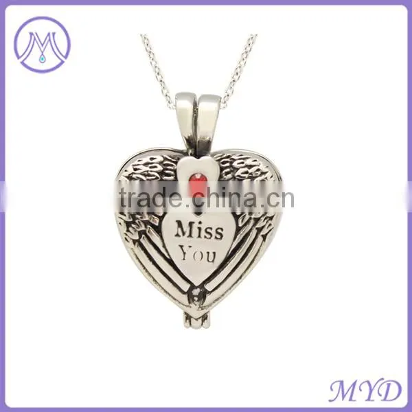 Stainless Steel Cremation Jewelry Heart Ashes Urn Pendant