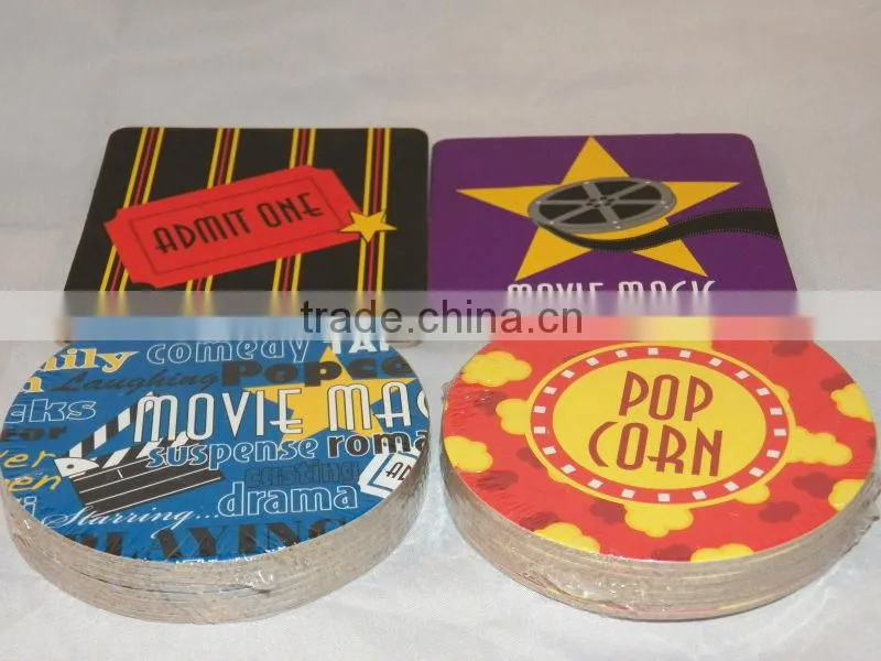 Silicone coaster, custom rubber cardboard coaster, 2D/ 3D paper coasters for beer
