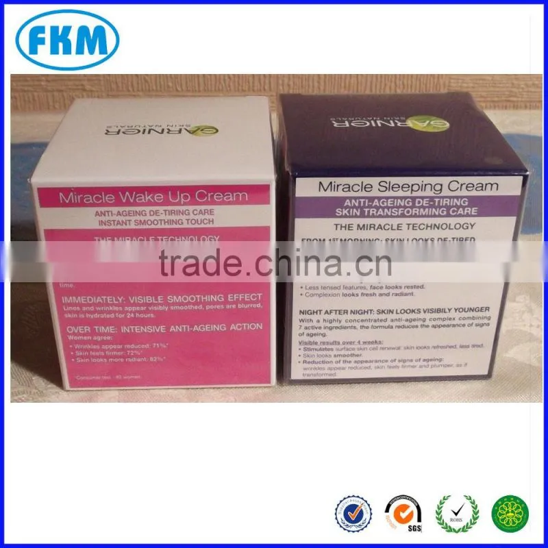 Recycled Materials Feature and Kraft Paper Paper Type CUSTOMIZE PAPER BOX FOR COSMETIC FACE CREAM