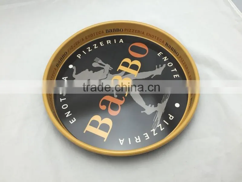 CCKT-T330 2015 popular design Barware Circle Tin food serving tray, bar tray
