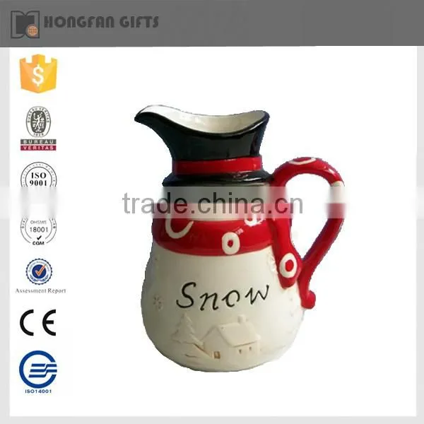 2016 ceramic christmas snowman milk jar
