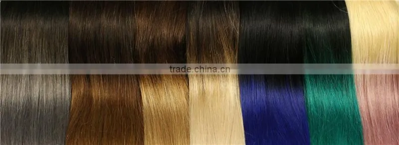 Manufacturer Wholesale Brazilian Human Hair wet and Wavy Clip in Hair Extensions