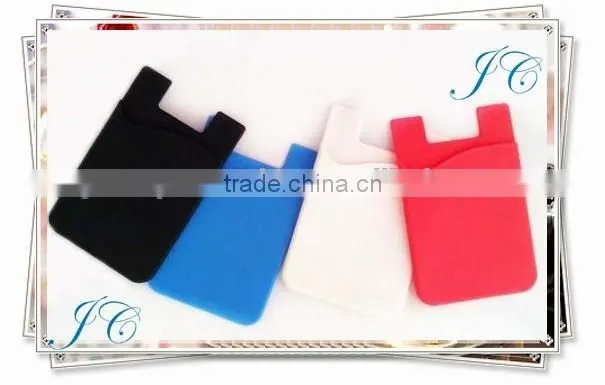Colorful silicone mobile phone credit card holder/ cell phone sticker card holder /cell phone cell phone sticker card holder