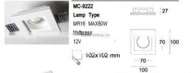 2015 Hot selling plaster residental led wall lamp