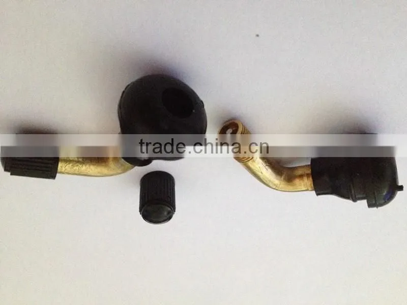 Valvula curva para rueda tubeless, con forma de codo PVR70