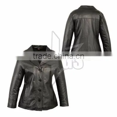 Hot Selling Brown Leather Jacket Women