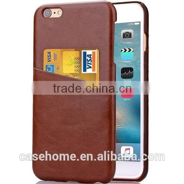 Card Holder PU Leather Back Cover Case for iphone 6 6s