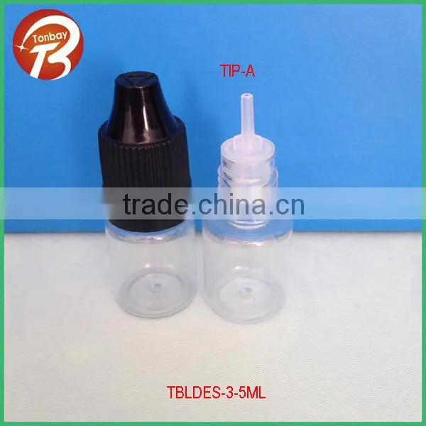 10ml 30ml PET plastic square E-liquid bottle with thin dropper&childproof cap