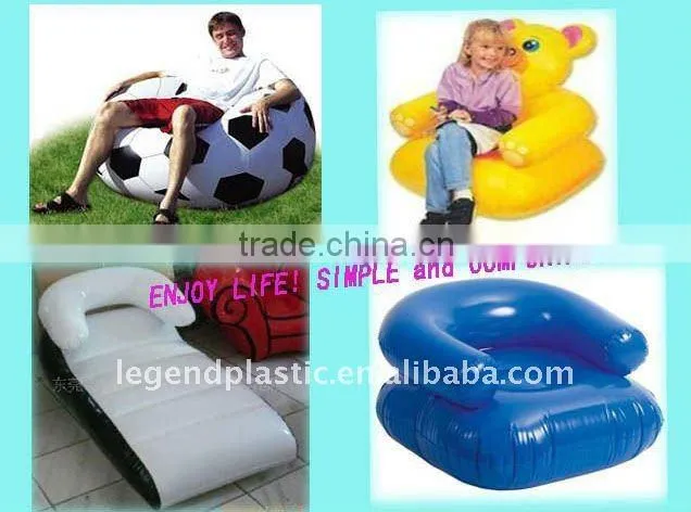 inflatable single football back strap sofa