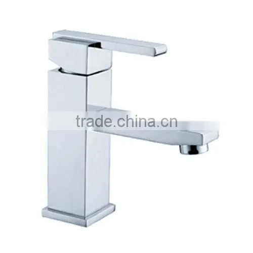 Square single lever hot and cold water faucet/mixer/tap