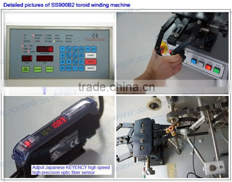 automatic EMC chip filter toroidal winding machine(SS900B2 series wire D 0.07~0.25mm) replace JOVIL toroidal winder
