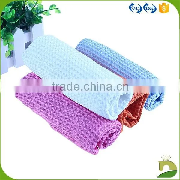 strong water abserbent Waffle car cleaning cloth