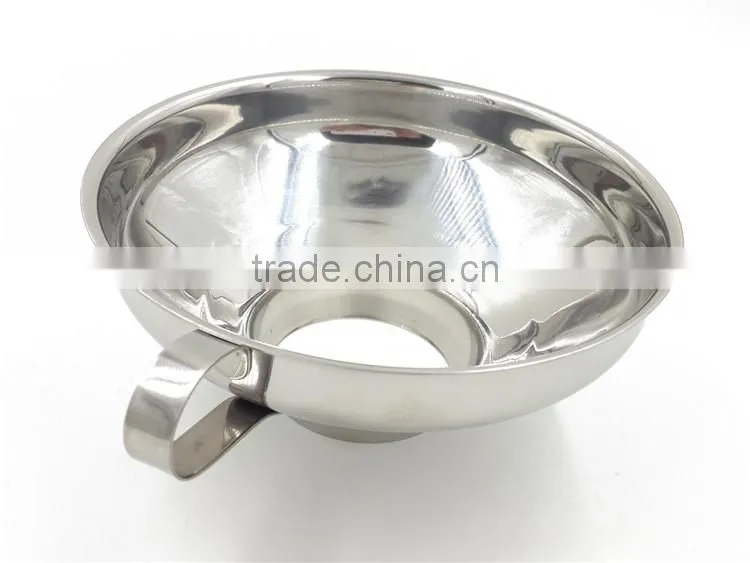 stainless steel metal funnel of kitchen