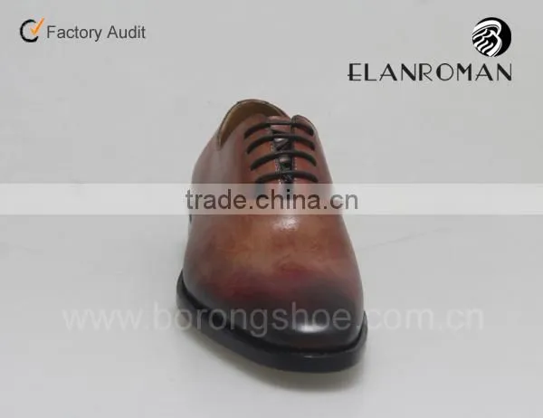 Classic high quality goodyear calf leather Oxford brown men dress shoes